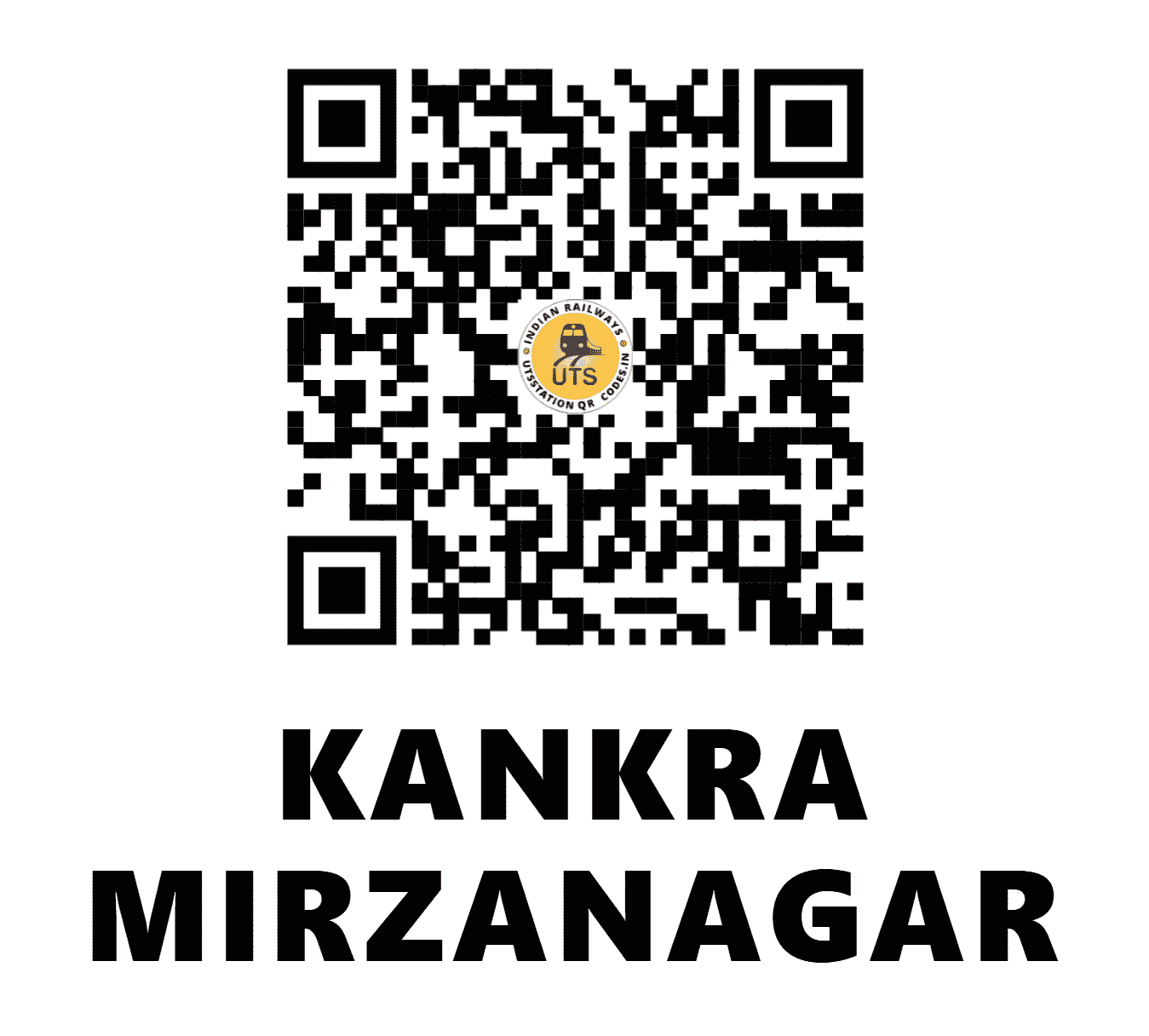 UTS QR Code for KANKRA MIRZANAGAR - KMZA (ER - WEST BENGAL)